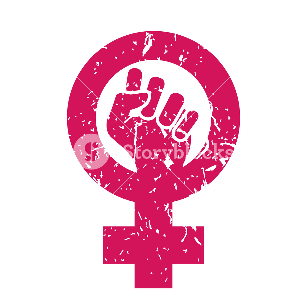1000x1000 Woman Symbol Vector Feminism Power Female Icon Feminist Hand