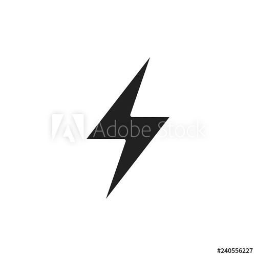 500x500 Lightning, Electric Power Vector Design Element Energy