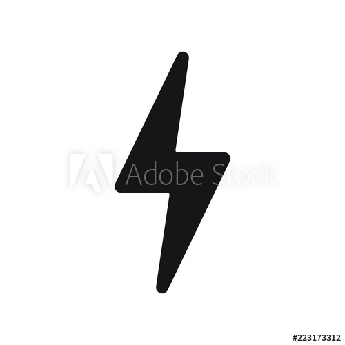500x500 Lightning, Electric Power Vector Logo Design Element Energy