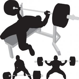 300x300 Powerlifting Weightlifting Bodybuilding Vector Silhouettes