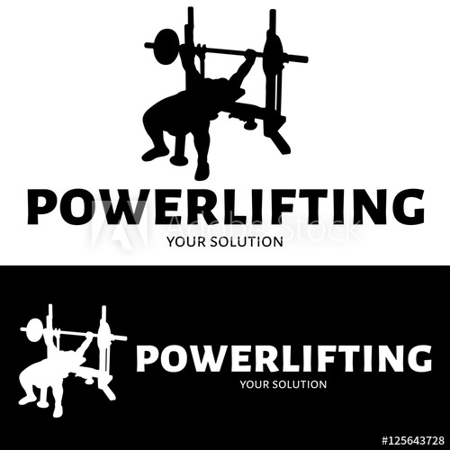 500x500 Powerlifting Vector Logo Brand's Logo In The Form Of A Powerlifter