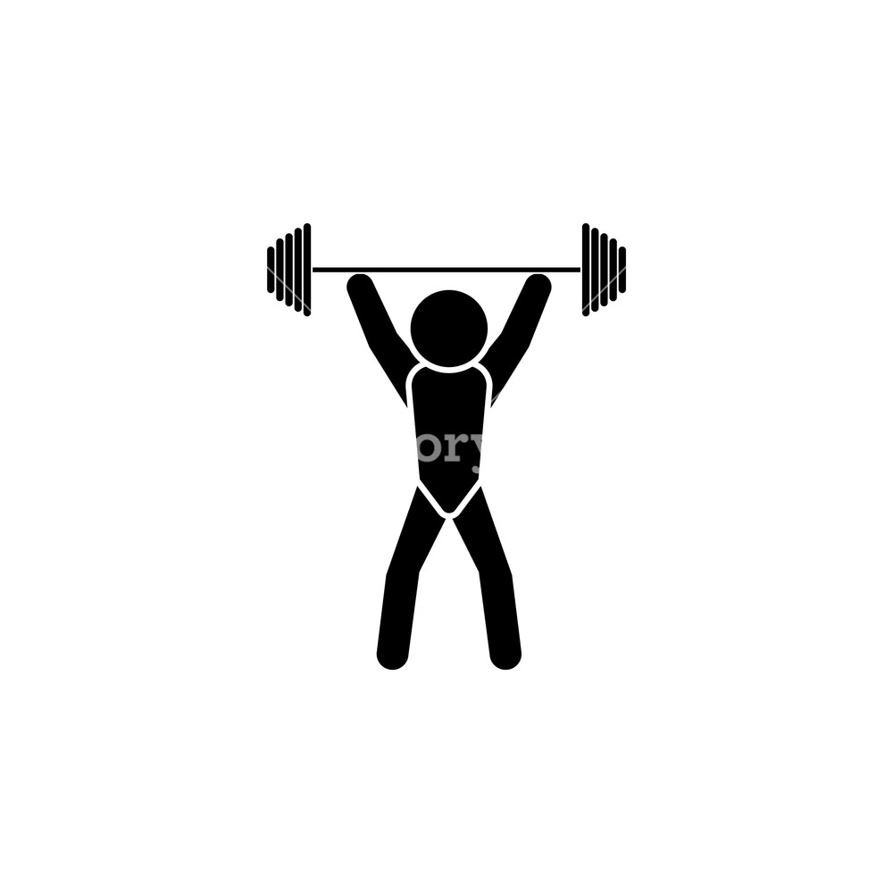 1000x1000 Vector Illustration Weightlifter Icon Royalty Free Stock Image