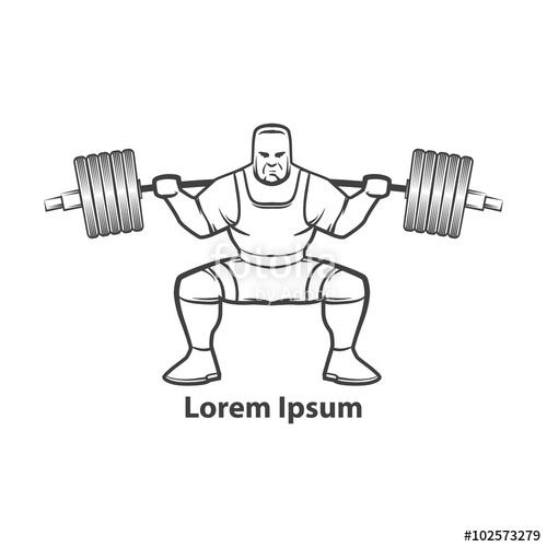500x500 Squat Powerlifting Logo Stock Image And Royalty Free Vector
