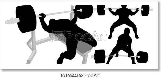 561x273 Free Art Print Of Powerlifting Vector Silhouettes Powerlifting