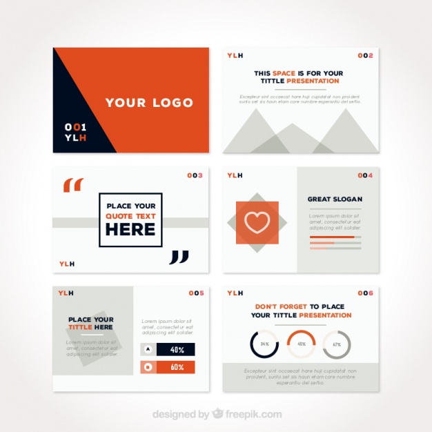 626x626 Stylish Powerpoint Presentation Vector Free Download