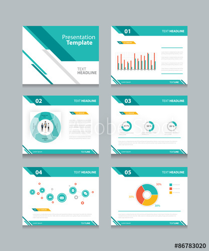 417x500 Business Presentation Template Set Powerpoint Template Design
