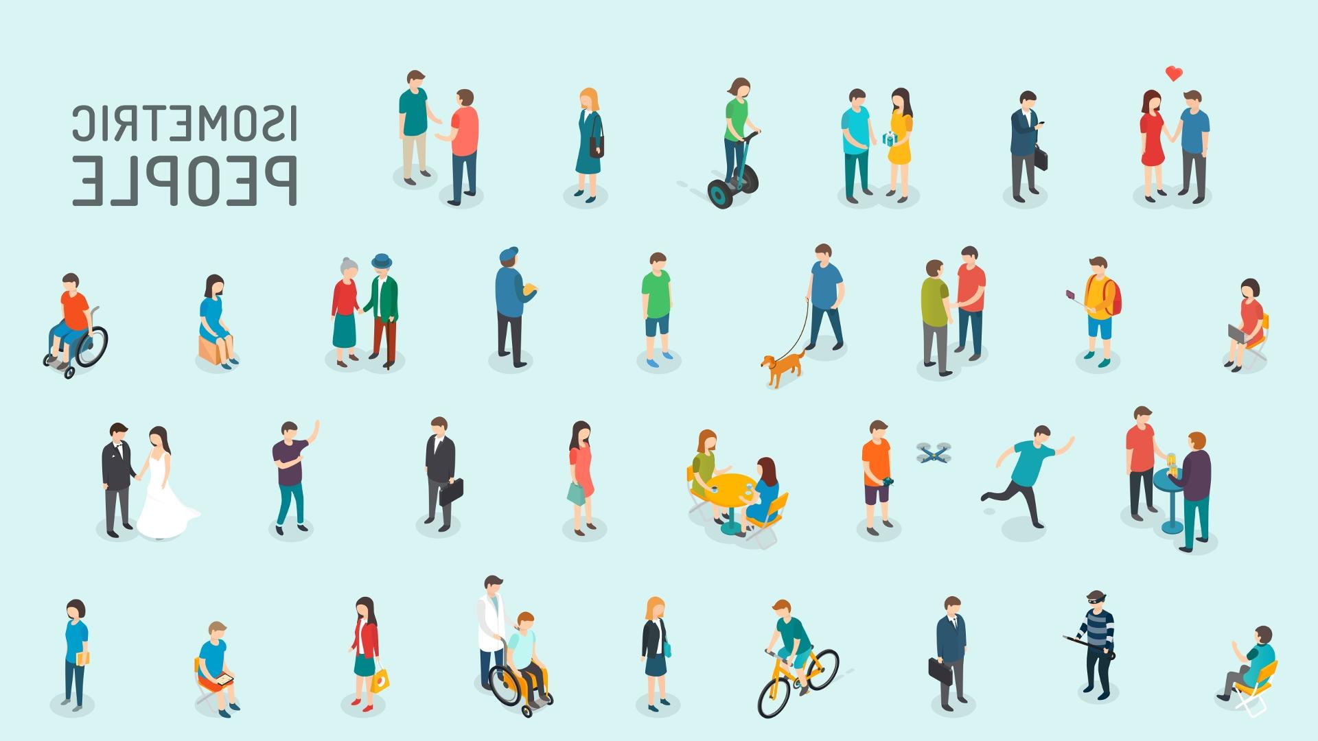 1920x1080 Unique People Graphics For Powerpoint Vector Free Vector