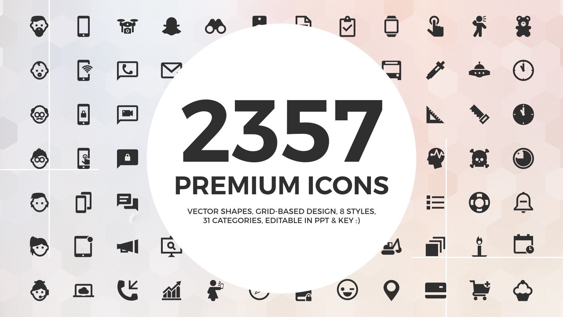 1920x1080 Premium Vector Icons For Powerpoint Keynote