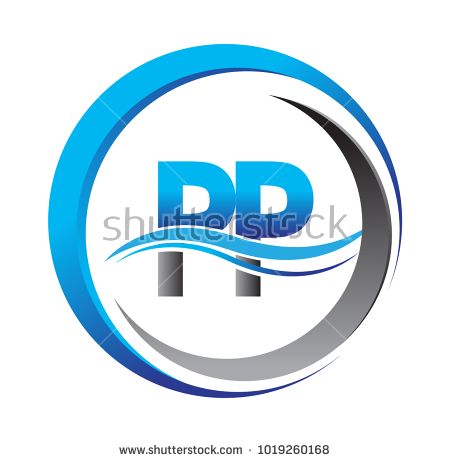 450x462 Initial Letter Logo Pp Company Name Blue And Grey Color On Circle
