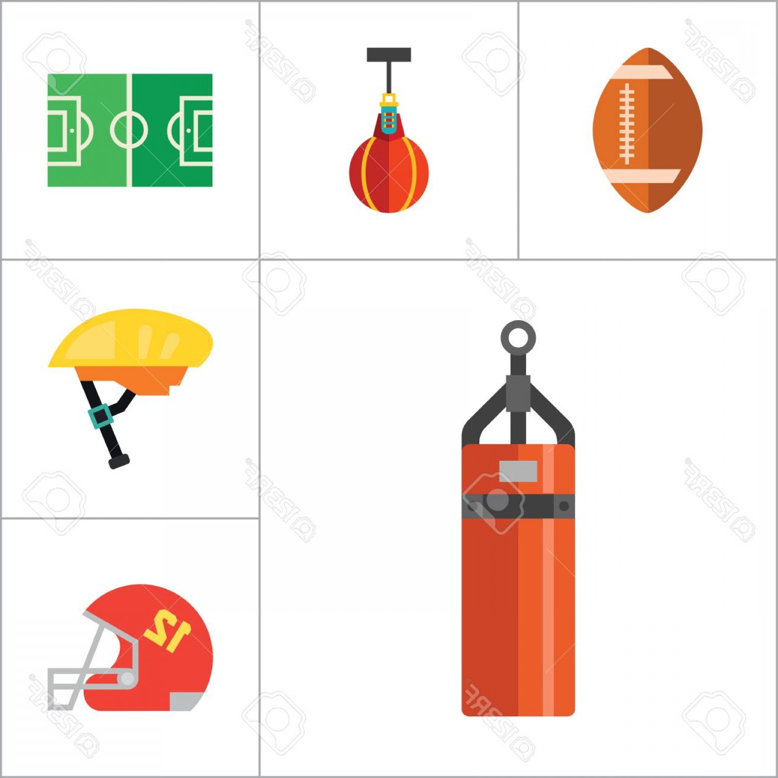1560x1560 Photostock Vector Sport Icons Set With Bicycle Scoreboard