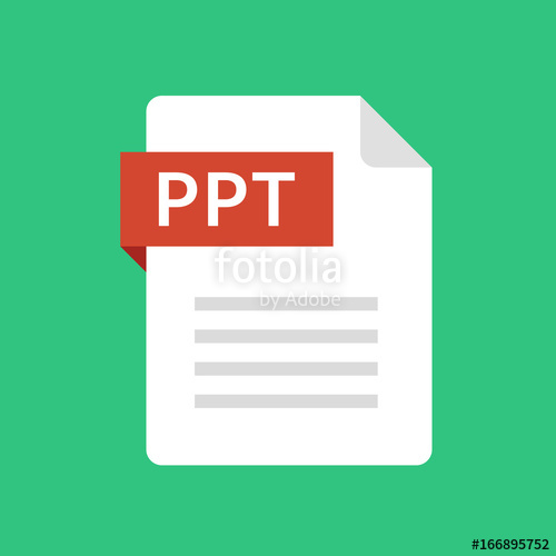 500x500 Ppt Icon Presentation Document Type Modern Flat Design