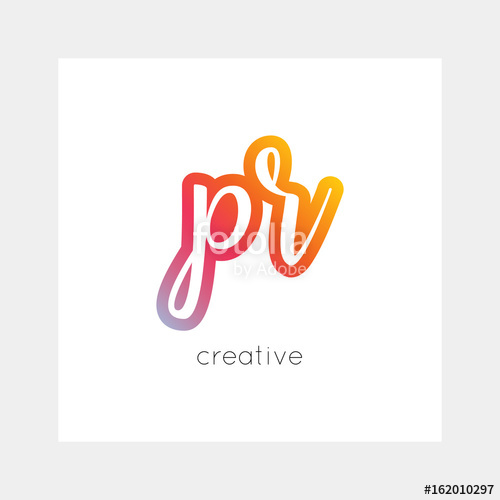 500x500 Pr Logo, Vector Useful As Branding, App Icon, Alphabet
