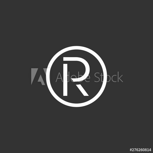 500x500 Letter Pr Simple Geometric Line Logo Vector
