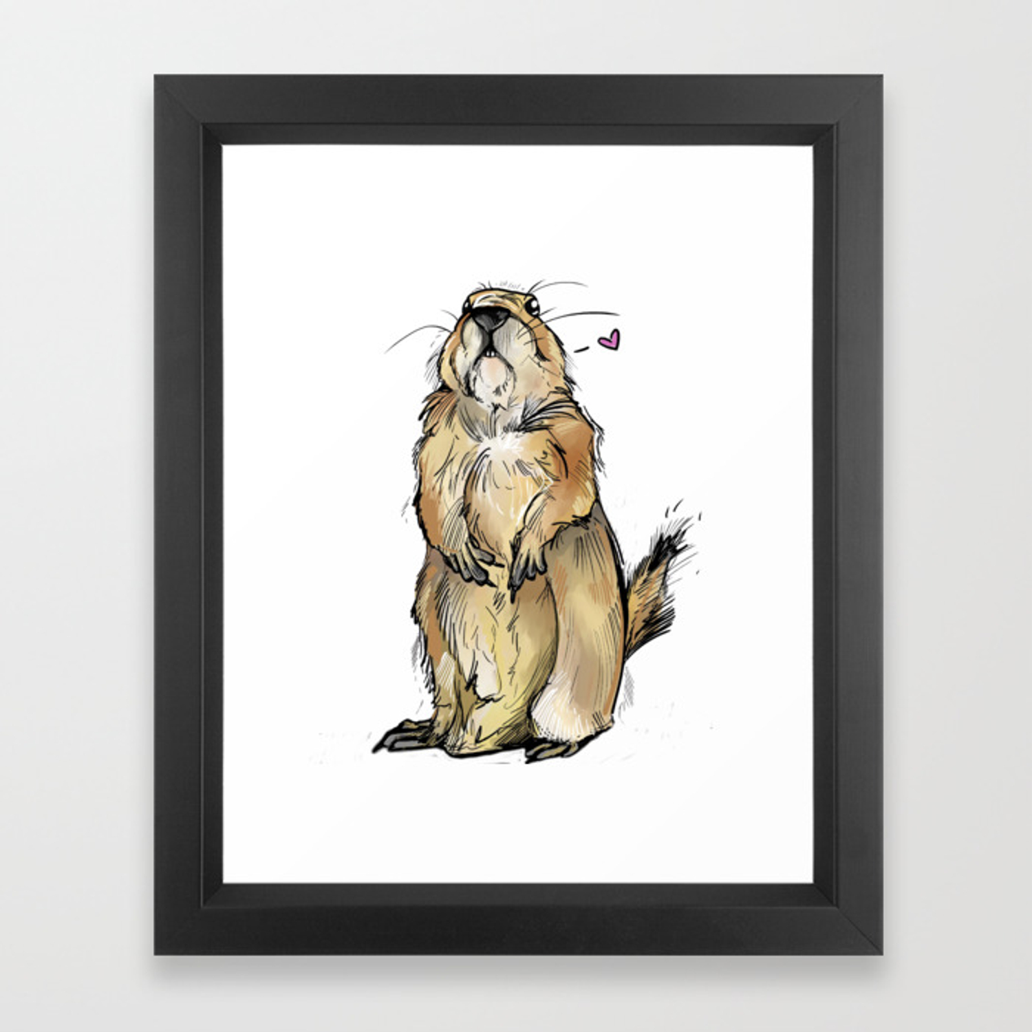 Winrey The Prairie Dog Framed Art Print 1500x1500 Winrey The Prairie Dog Framed Art Print