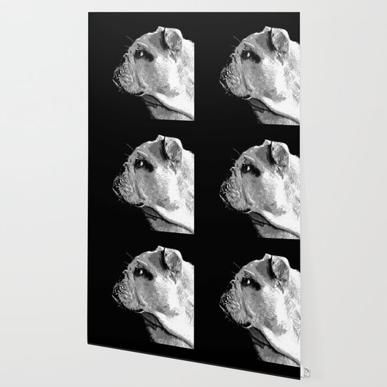 English Bulldog Dog Vector Art Black White Wallpaper 550x550 English Bulldog Dog Vector Art Black White Wallpaper