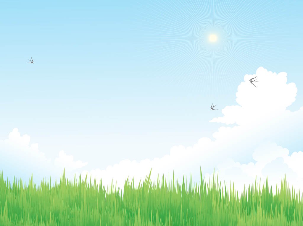 1024x765 Spring Vector Meadow Vector Art Graphics