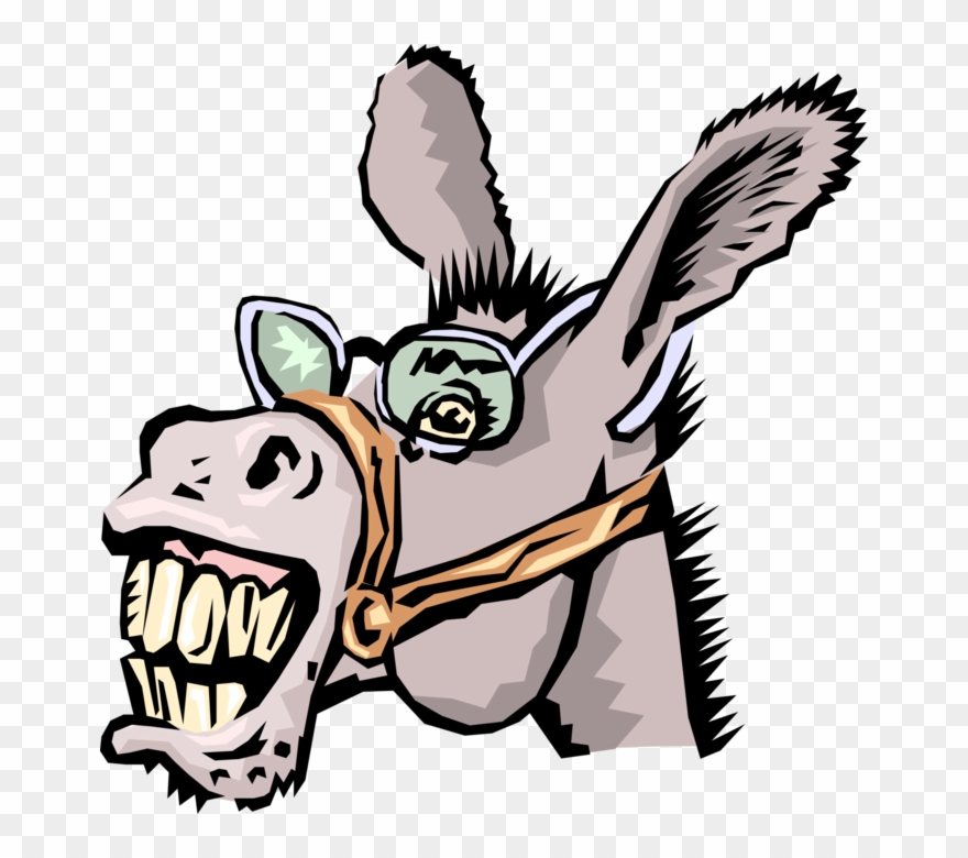 Vector Illustration Of Neighing Jackass Donkey 880x780 Vector Illustration Of Neighing Jackass Donkey