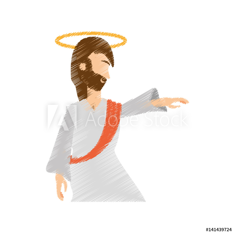 1000x1000 Photo Art Print Drawing Jesus Christ Ascension Pray Vector