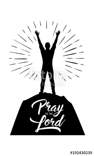 300x500 Pray The Lord Vector Christian Illustration With Prayer Man