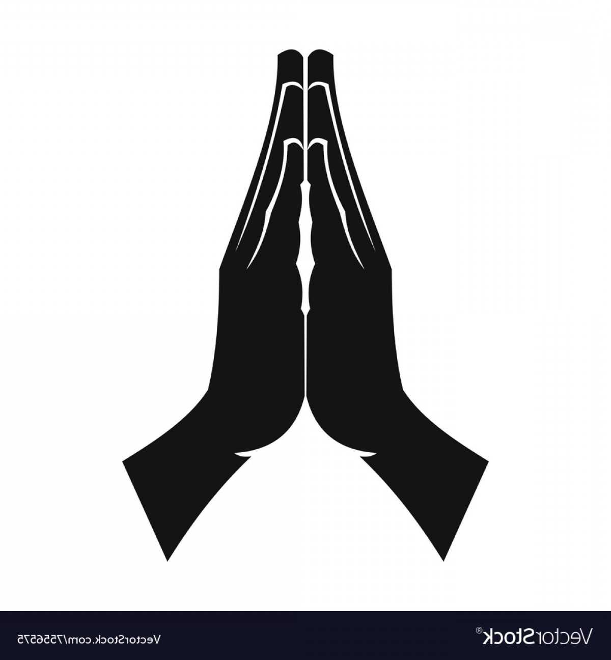1200x1296 Praying Hands Black Simple Icon Vector Cqrecords