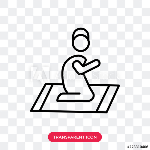 500x500 Islamic Pray Vector Icon Isolated On Transparent Background