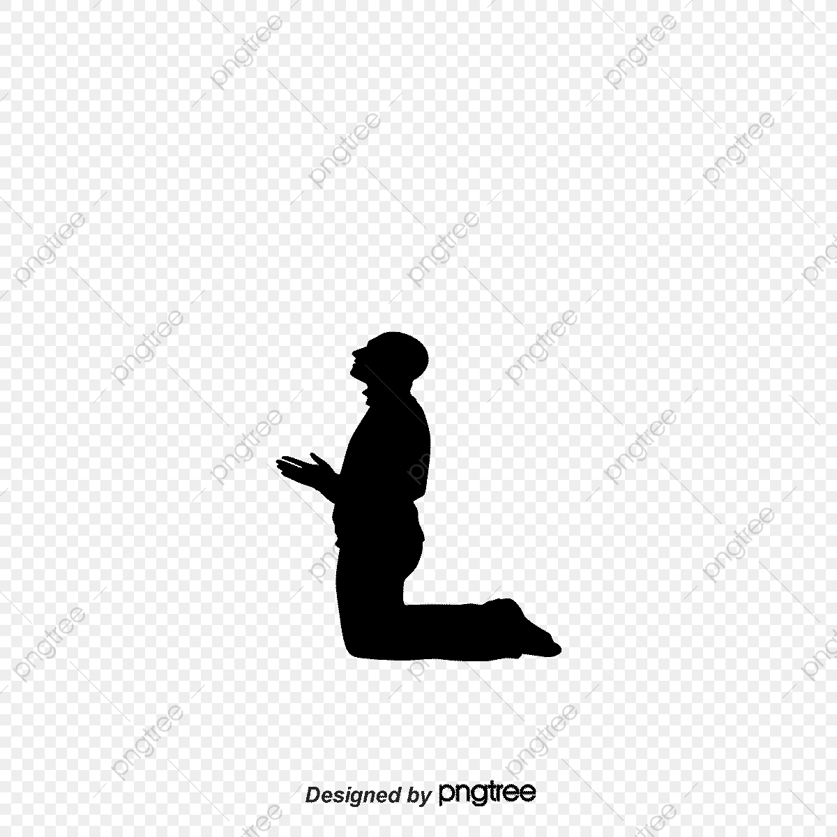 1200x1200 Prayer Pose Silhouette Figures, People Praying, Posture Silhouette