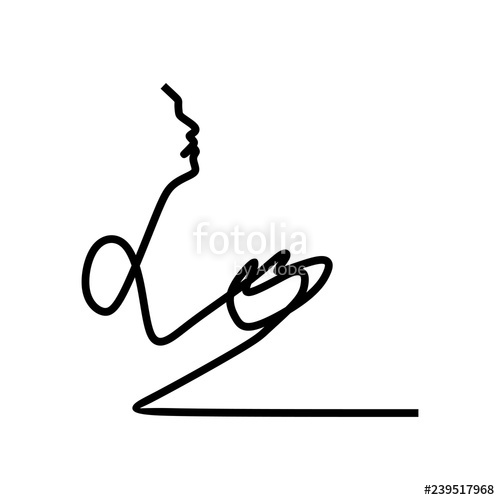 500x500 Continuous One Single Line Art Drawing Of A Muslim Prayer Vector