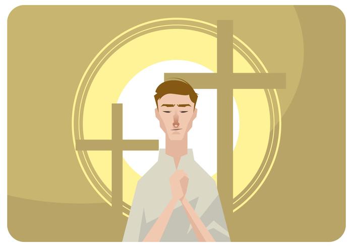 700x490 Praying Man Vector