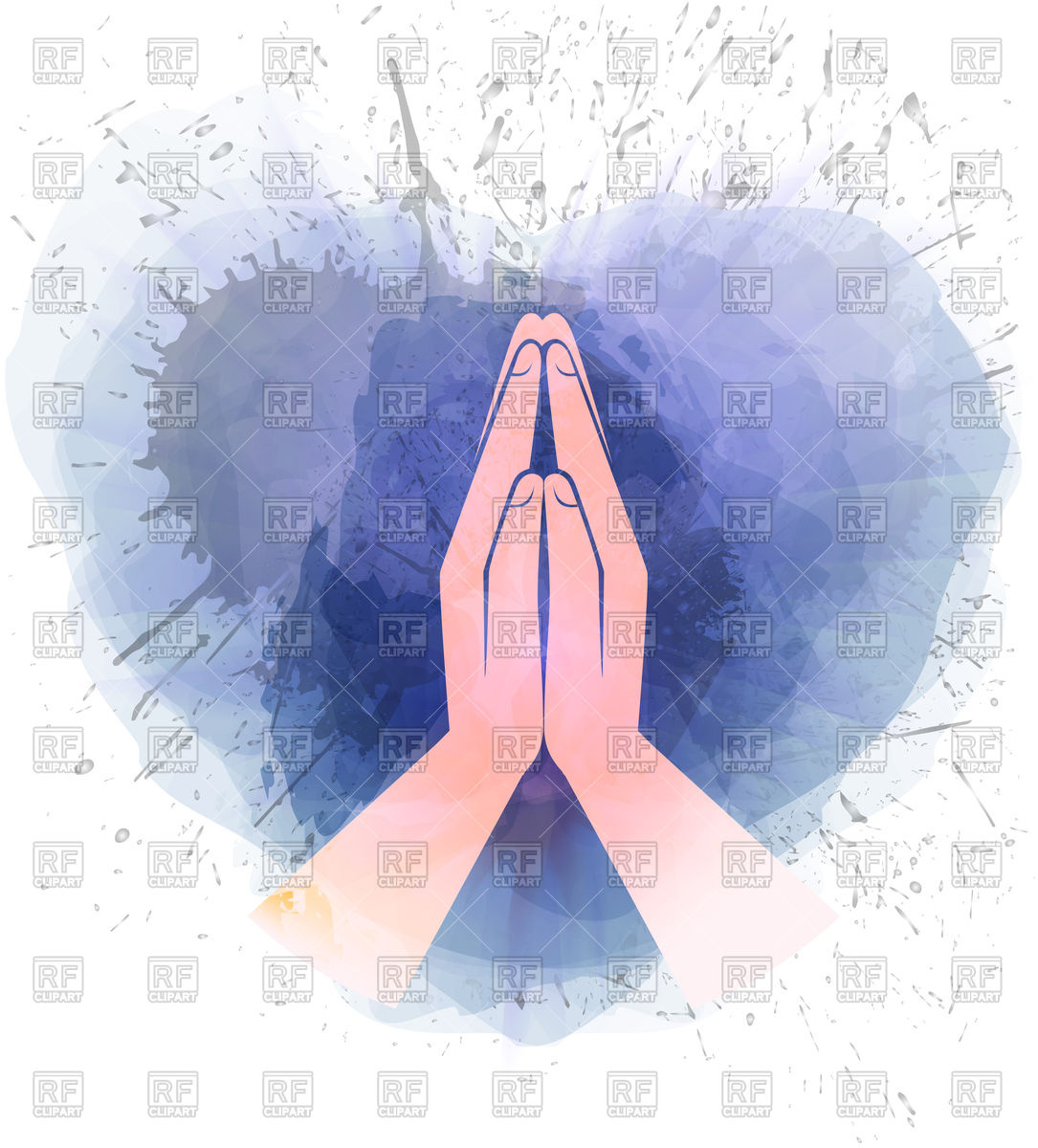 1085x1200 Watercolor Hands Of Prayer Vector Image Of People Rodnikovay