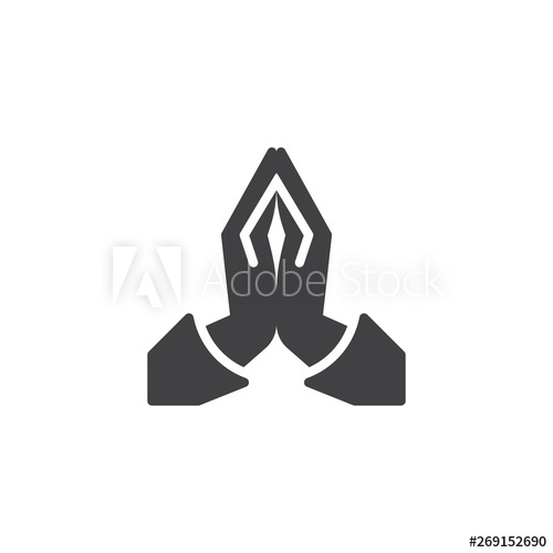 Praying Hands Vector Icon Filled Flat Sign For Mobile Concept 500x500 Praying Hands Vector Icon Filled Flat Sign For Mobile Concept