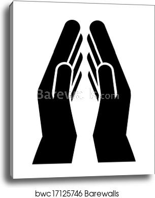 Praying Hands Vector Symbol, Canvas Print Barewalls Posters 305x390 Praying Hands Vector Symbol, Canvas Print Barewalls Posters