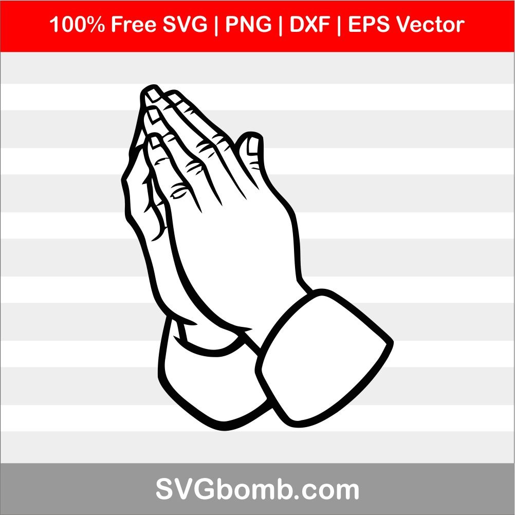 1002x1002 Prayer Hand Praying Dxf Cricut Silhouette Cameo