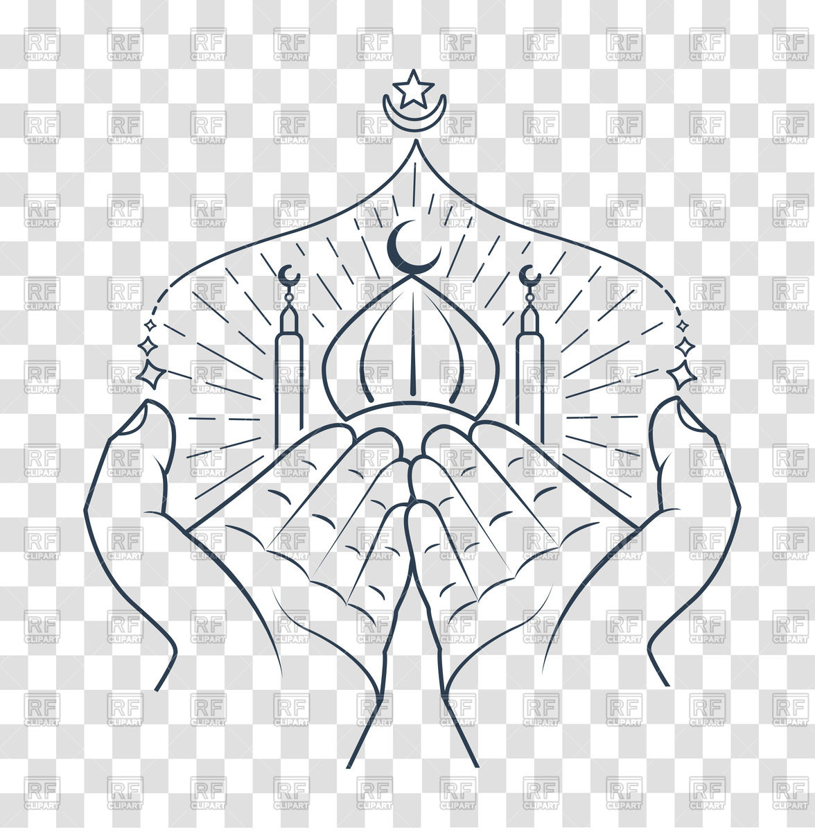1176x1200 Silhouette Of Hands Praying Namaz
