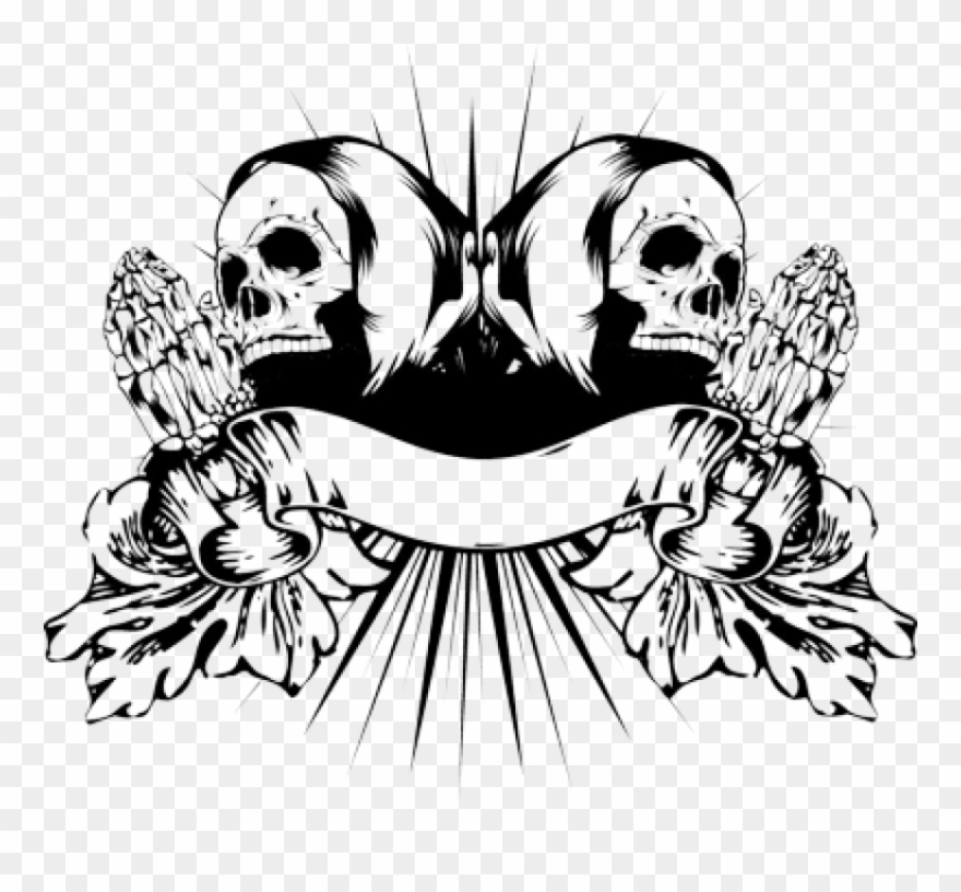 880x816 Free Png Download Praying Skull Hands Tattoo Png Images