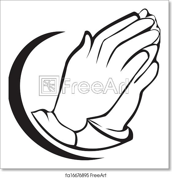 561x581 Free Art Print Of Praying Hands Logo Hands Praying Silhouette