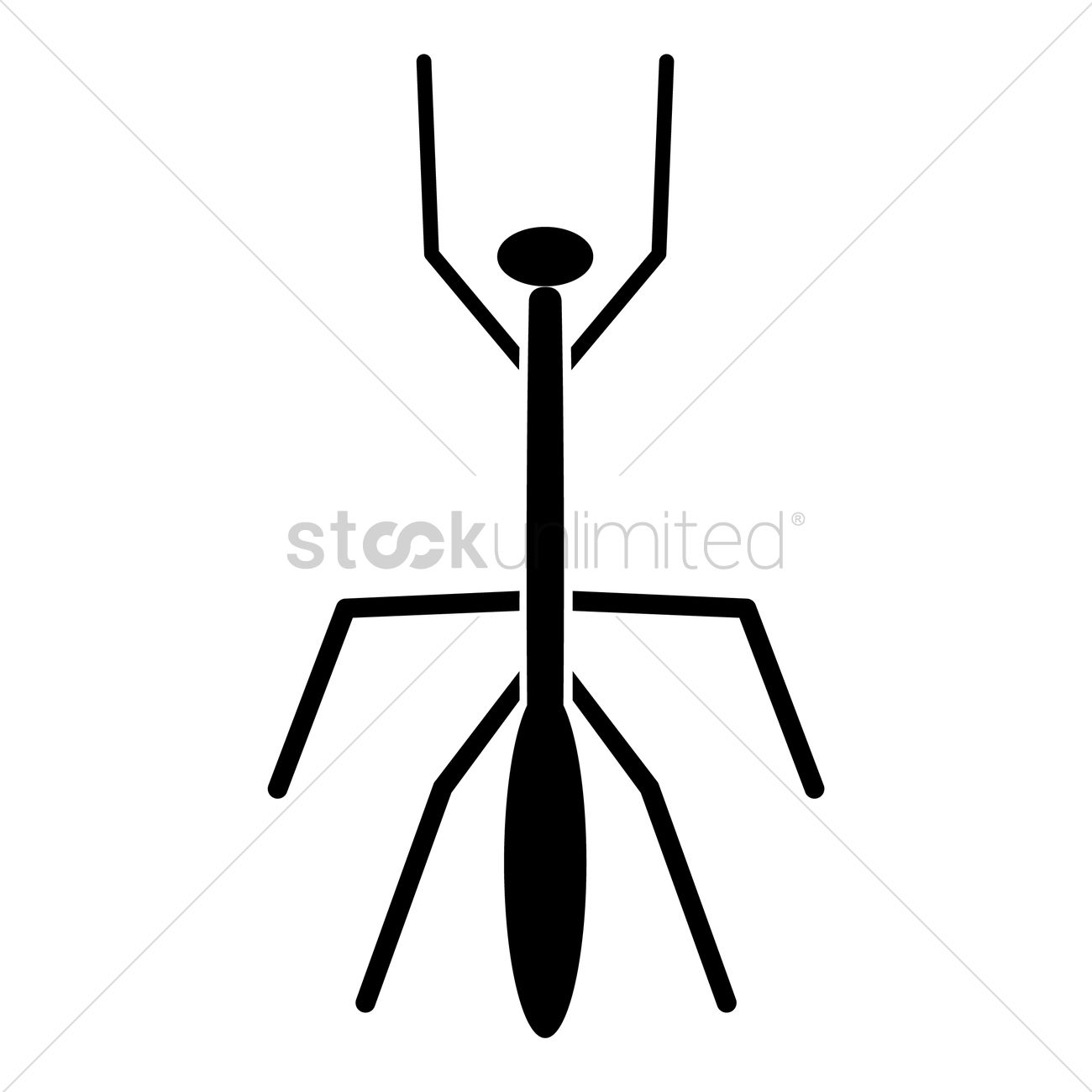 Silhouette Of Praying Mantis Vector Image 1300x1300 Silhouette Of Praying Mantis Vector Image