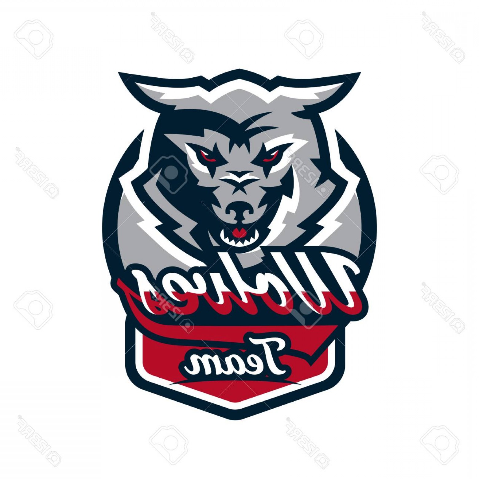 Photostock Vector Emblem Logo Sticker Aggressive Wolf Ready 1560x1560 Photostock Vector Emblem Logo Sticker Aggressive Wolf Ready