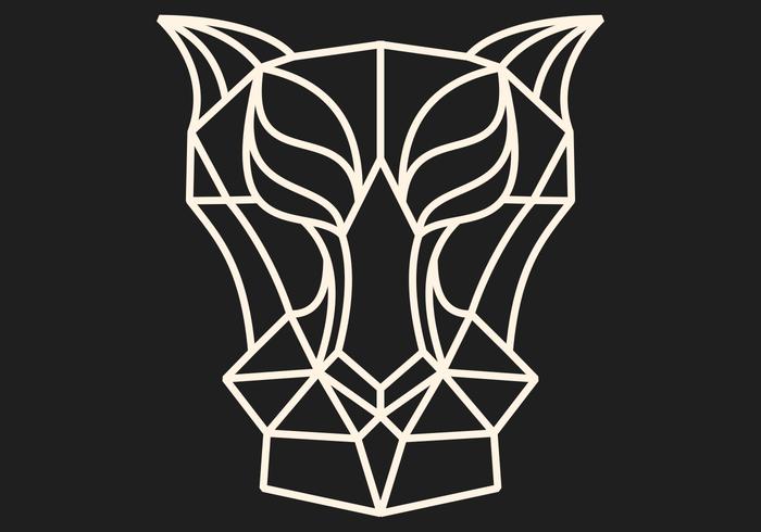 Line Predator Head Vector Illustration 700x490 Line Predator Head Vector Illustration