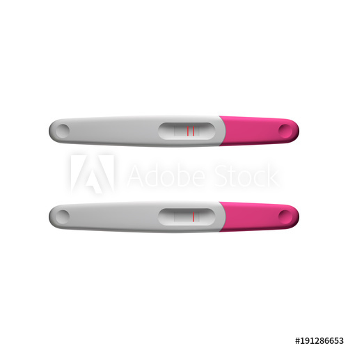 Realistic Positive And Negative Pregnancy Test Isolated Vector 500x500 Realistic Positive And Negative Pregnancy Test Isolated Vector
