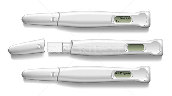 Electronic Pregnancy Test With Cap Set Vector Vector Illustration 600x337 Electronic Pregnancy Test With Cap Set Vector Vector Illustration