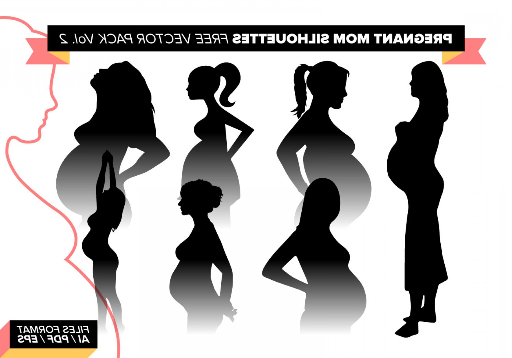 1680x1176 Pregnant Mom Silhouettes Free Vector Pack Vol Wallkeeper