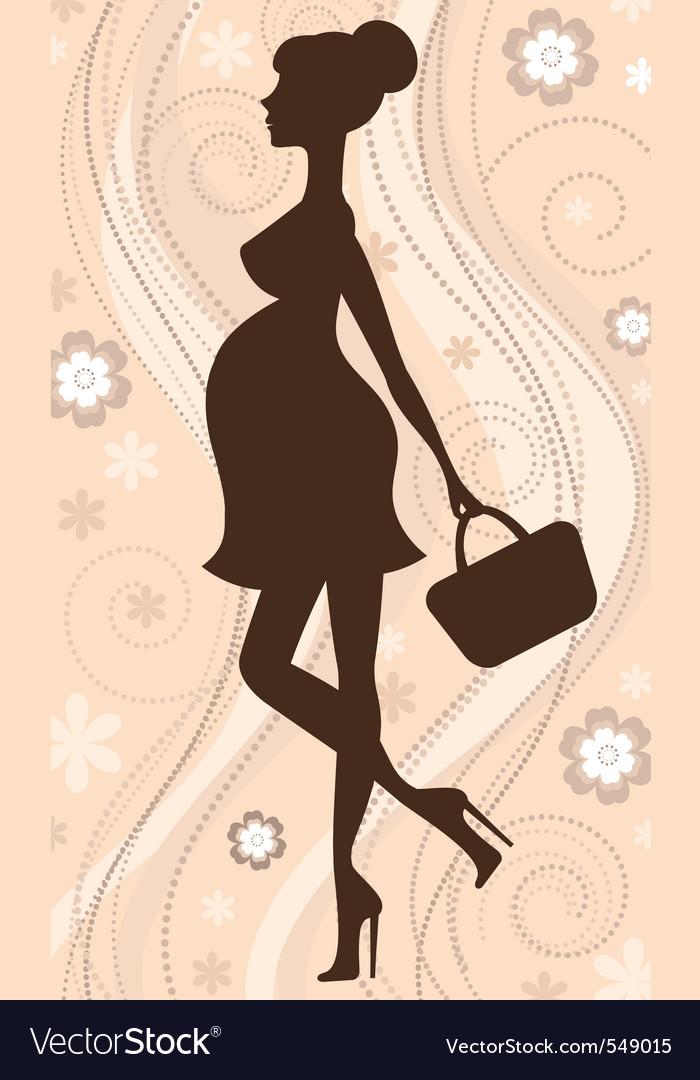 700x1080 Pregnant Woman Silhouette Vector