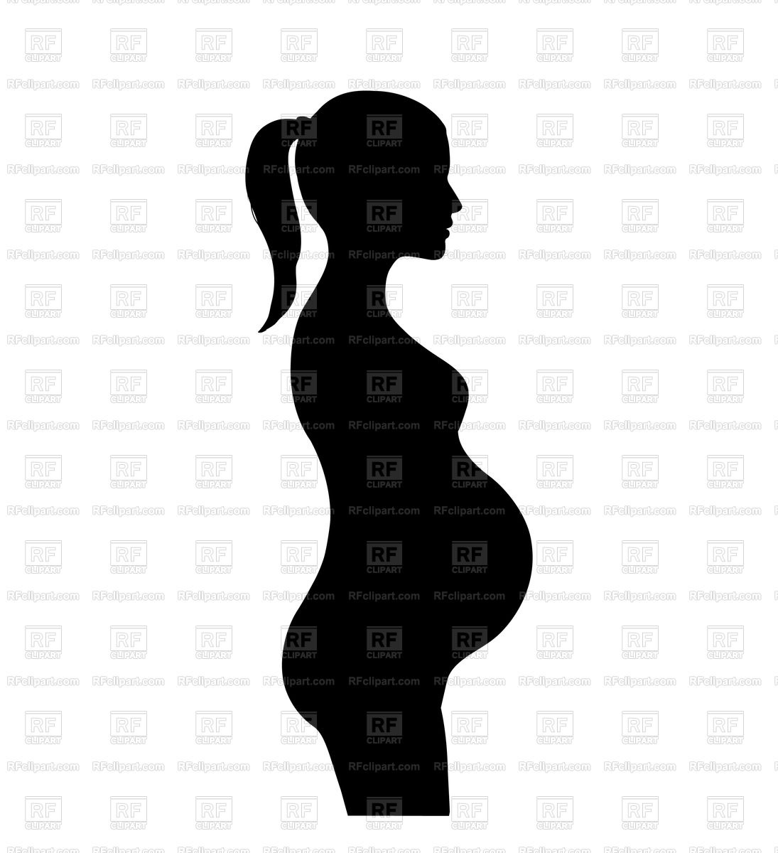 1095x1200 Pregnant Woman Silhouette Vector Image Of Silhouettes, Outlines