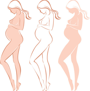 361x368 Pregnant Woman Silhouette Vector Free Free Vector Download