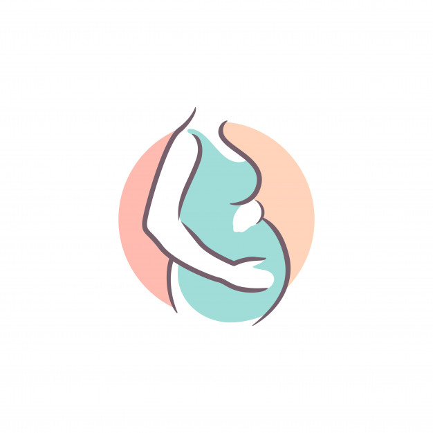 626x626 Pregnancy Logo Pregnant Woman Maternal Vector Illustration Vector