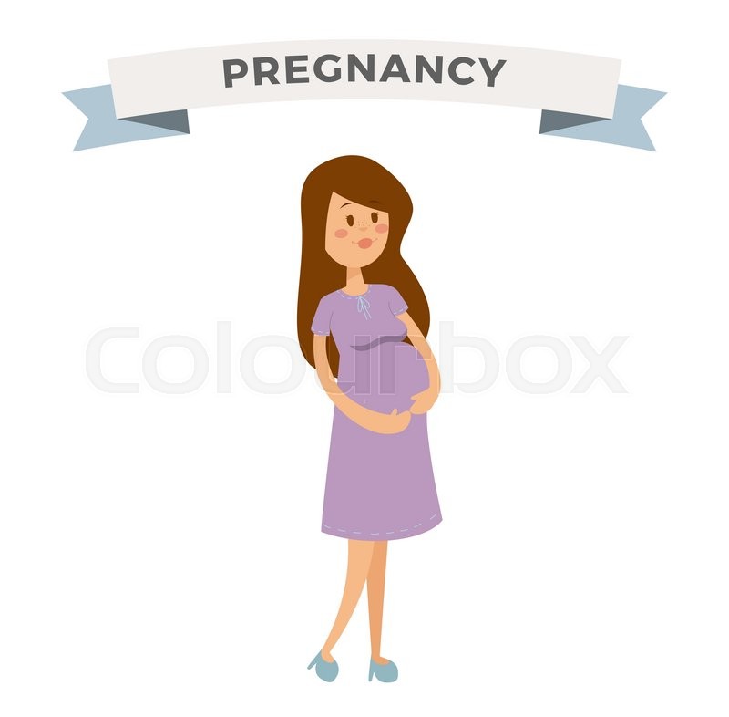 800x786 Pregnant Woman Vector Cartoon Stock Vector Colourbox