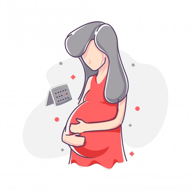 626x626 Beautiful Pregnant Mom Vector Premium Download