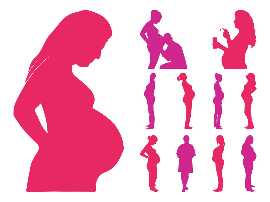 1024x765 Pregnancy Silhouettes Free Vectors Ui Download