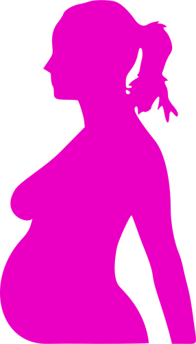 Pregnant Woman Silhouette Vector