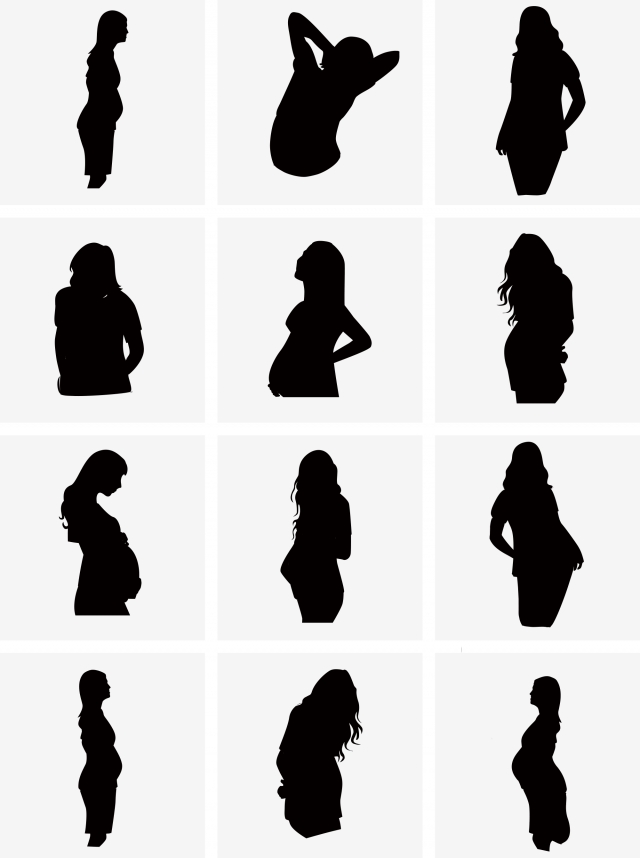 640x858 Mother Silhouette Pregnant Woman Silhouette Black And White